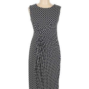 Enfocus black and white ruched dress size 10